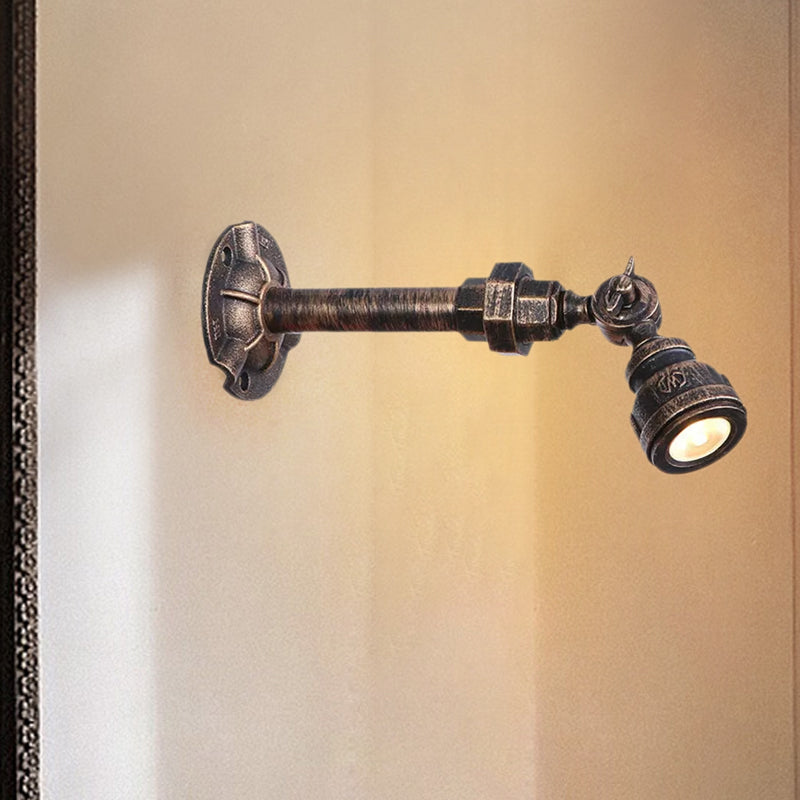 Vivolux | 1 Kopf Wasserleitung Wandlicht Wandleuchte Vintage Industrie Bronze Metallische Wandlampe für Flur