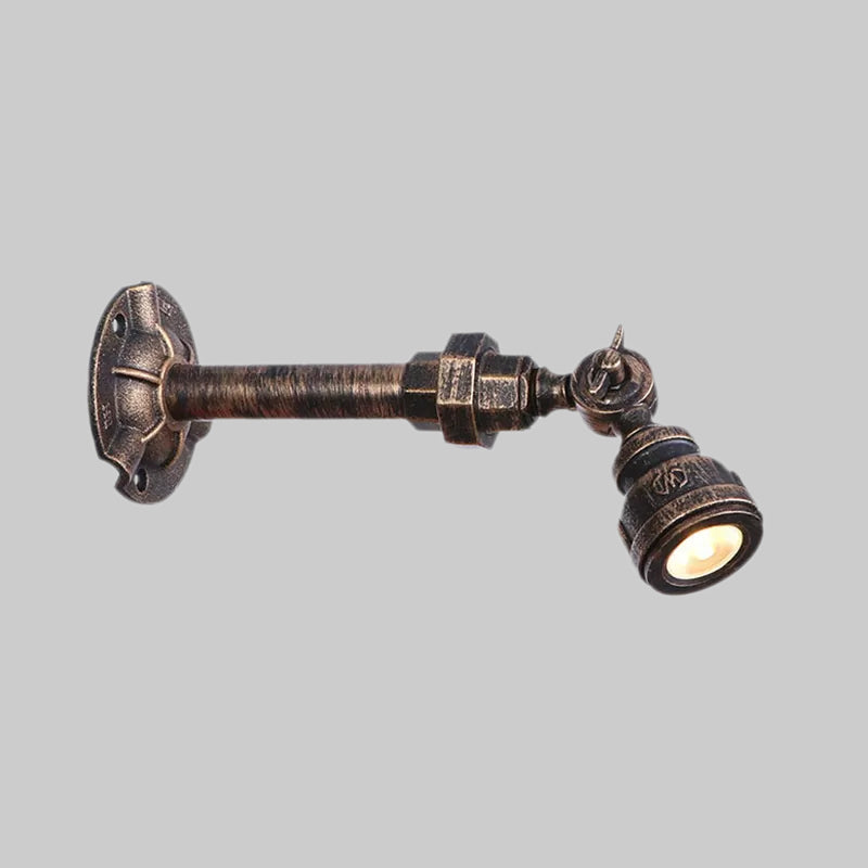 Vivolux | 1 Kopf Wasserleitung Wandlicht Wandleuchte Vintage Industrie Bronze Metallische Wandlampe für Flur
