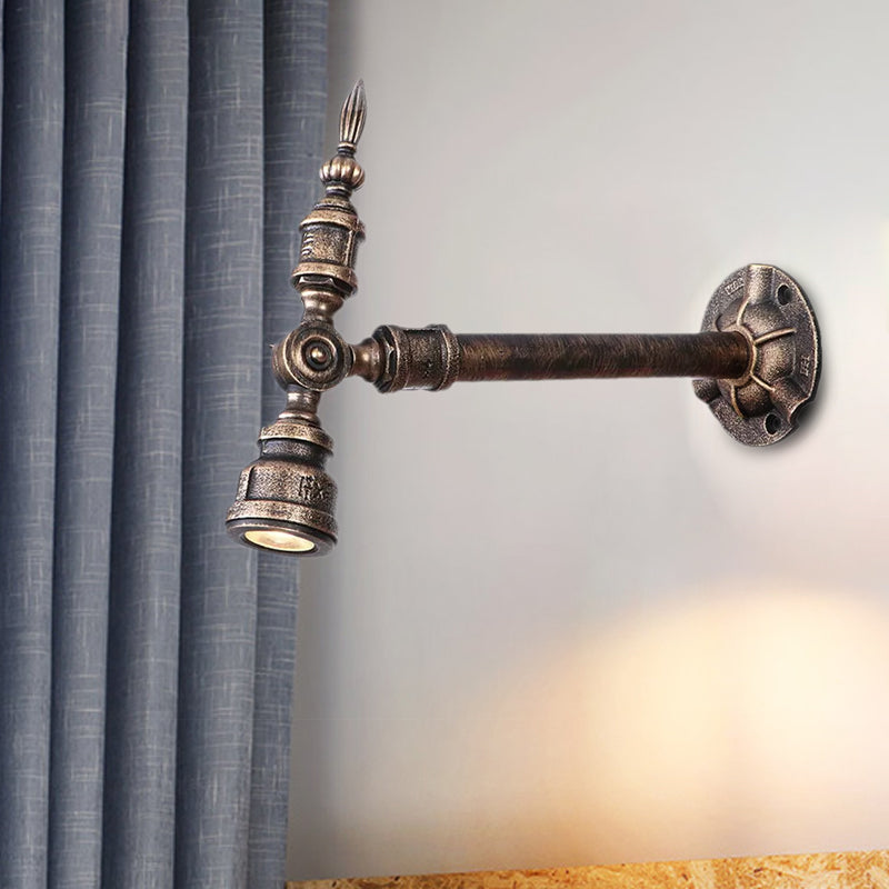 Vivolux | 1 Kopf Wasserleitung Wandlicht Wandleuchte Vintage Industrie Bronze Metallische Wandlampe für Flur