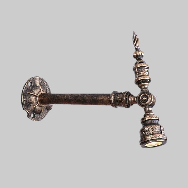 Vivolux | 1 Kopf Wasserleitung Wandlicht Wandleuchte Vintage Industrie Bronze Metallische Wandlampe für Flur