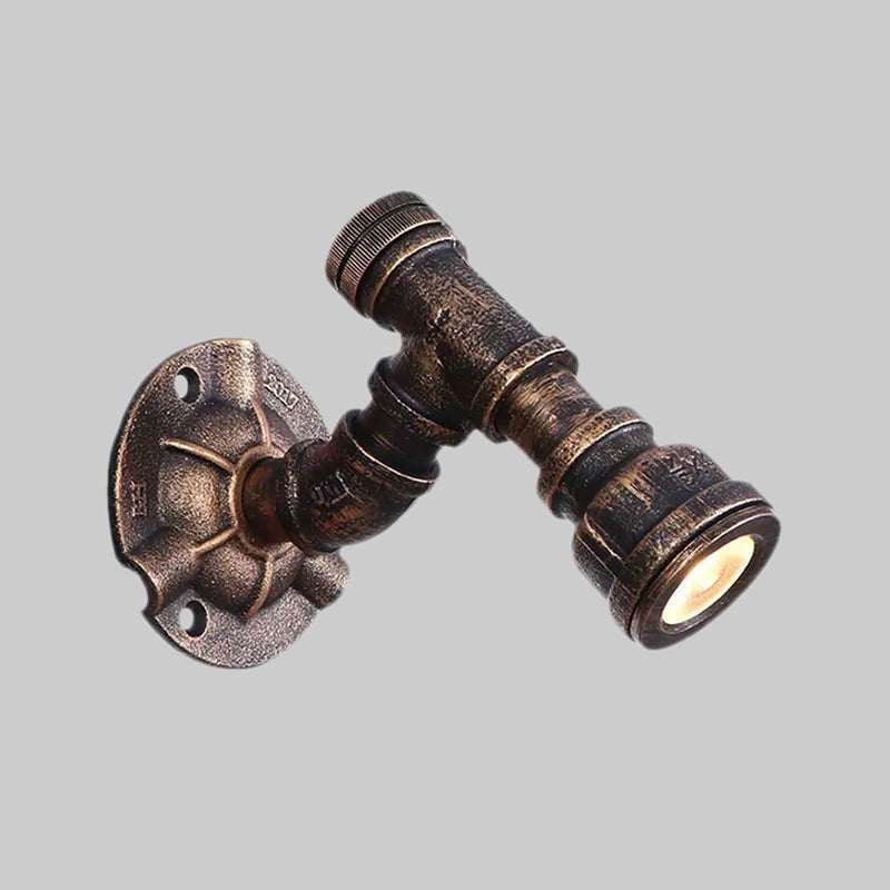 Vivolux | 1 Kopf Wasserleitung Wandlicht Wandleuchte Vintage Industrie Bronze Metallische Wandlampe für Flur