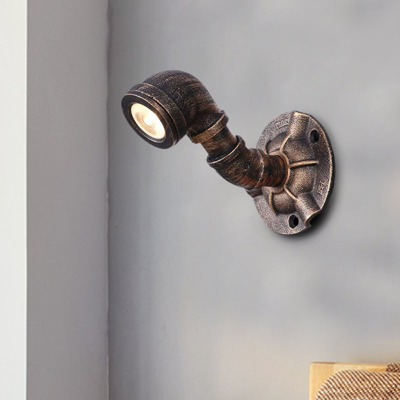 Vivolux | 1 Kopf Wasserleitung Wandlicht Wandleuchte Vintage Industrie Bronze Metallische Wandlampe für Flur
