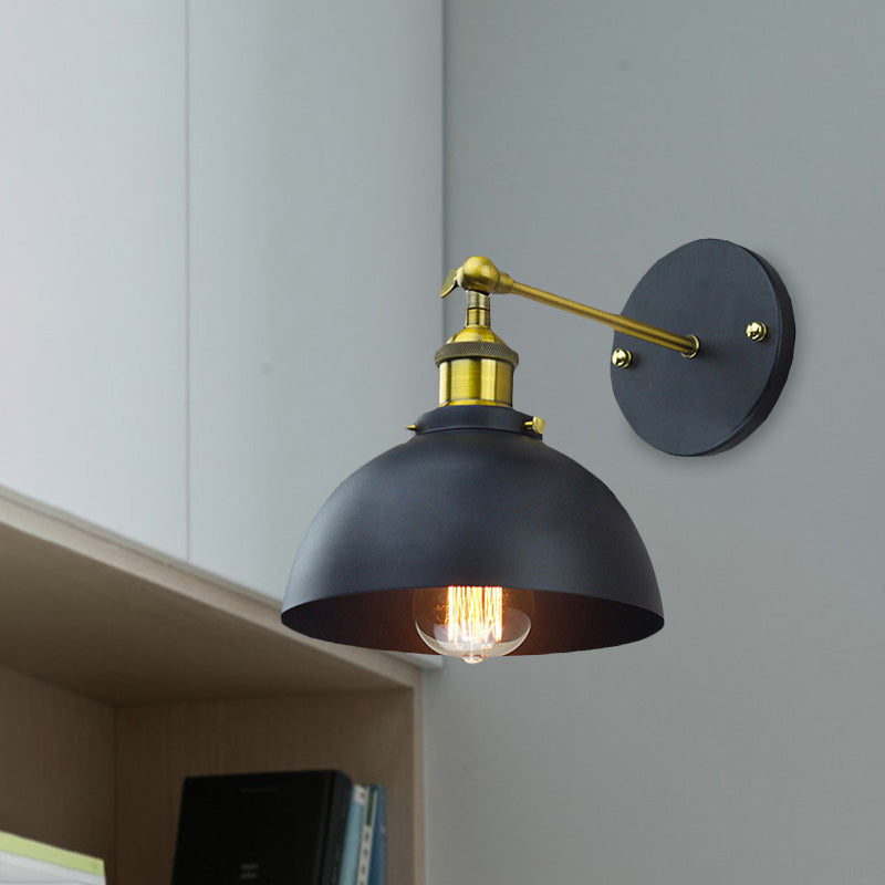 Vivolux | 1 Kop Wandverlichting met Koepel Shade Metalen Draaibare Wandlamp in Messing Afwerking voor Balkon