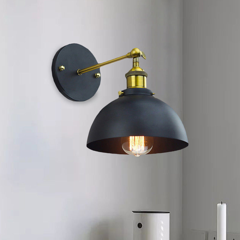 Vivolux | 1 Kop Wandverlichting met Koepel Shade Metalen Draaibare Wandlamp in Messing Afwerking voor Balkon