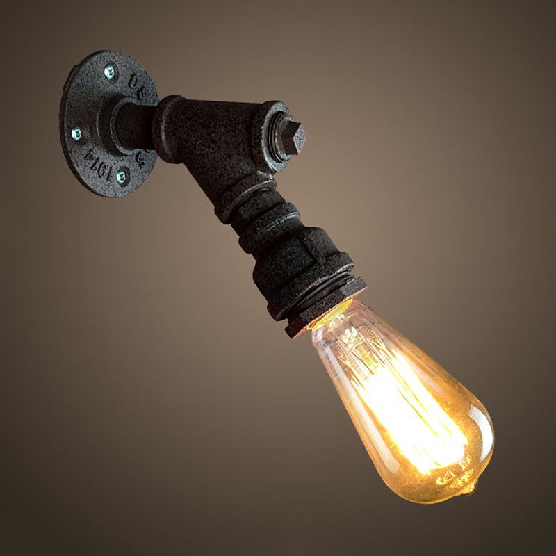 Vivolux | 1 Kopf Wand Licht Sconce Antik Stylisch Gepiped Metall Mini Sconce Beleuchtung Fixture in Rost/Schwarz für Restaurant