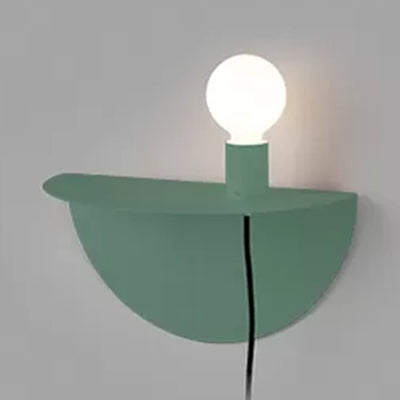 Vivolux | Open Bulb Kinder Schlafzimmer Wandlicht mit Halbkreis Metall 1 Licht Nordic Style Wandleuchte