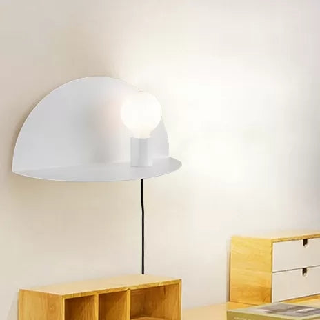 Vivolux | Open Bulb Kinder Schlafzimmer Wandlicht mit Halbkreis Metall 1 Licht Nordic Style Wandleuchte