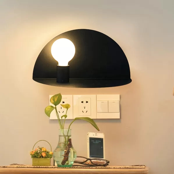 Vivolux | Open Bulb Kinder Schlafzimmer Wandlicht mit Halbkreis Metall 1 Licht Nordic Style Wandleuchte