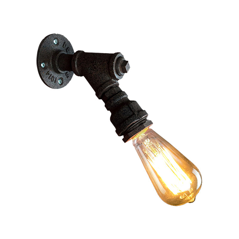 Vivolux | 1 Kopf Wand Licht Sconce Antik Stylisch Gepiped Metall Mini Sconce Beleuchtung Fixture in Rost/Schwarz für Restaurant