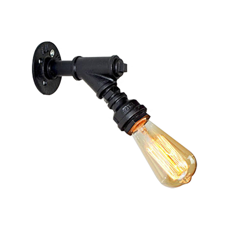 Vivolux | 1 Kopf Wand Licht Sconce Antik Stylisch Gepiped Metall Mini Sconce Beleuchtung Fixture in Rost/Schwarz für Restaurant