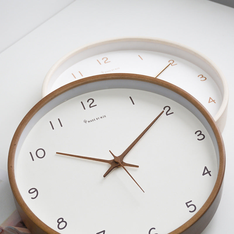Vivolux | Schlichte analoge Massivholz-Wanduhr für Zuhause – zeitlos und elegant!