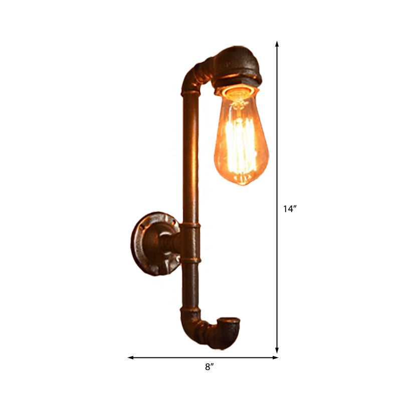 Vivolux | 1 Kop Wandlamp met Waterpijp Metaal Schaduw Industrieel Stijl Corridor Wandlamp in Brons