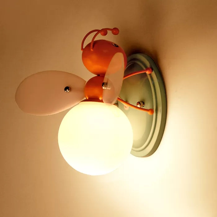 Vivolux | Rustikale Stil Bienen Wandleuchte Einzelne Glühbirne Metall Wandlampe für Kindergarten Kinderzimmer