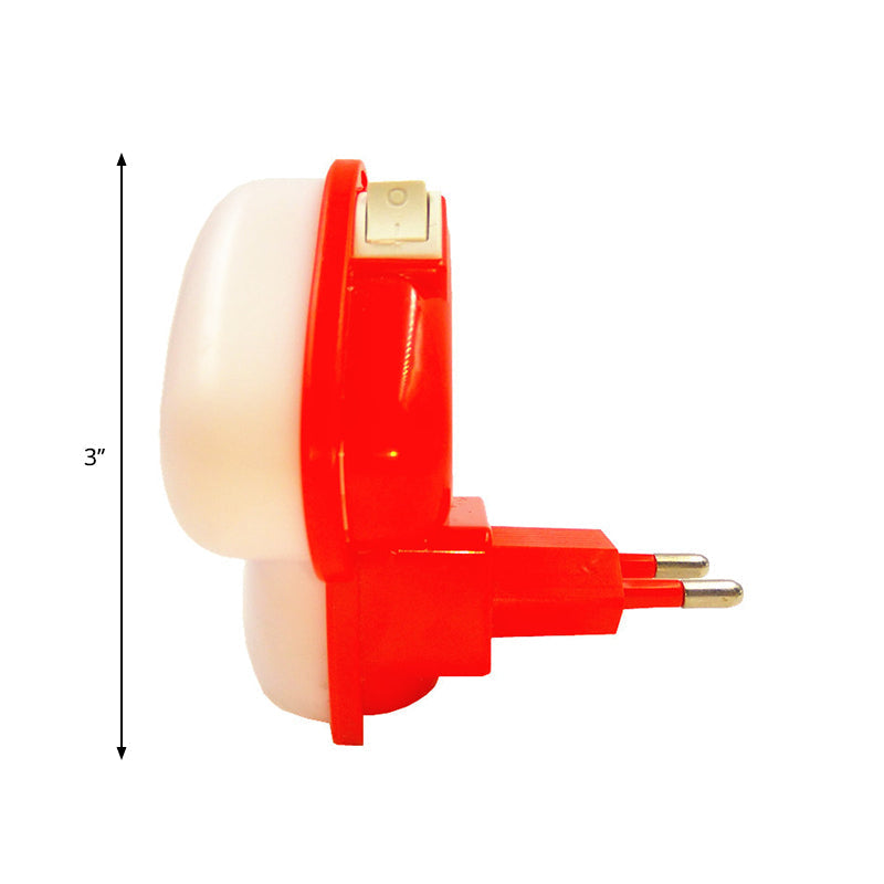 Vivolux | Pilz-Kindergarten Stecker-Nachtlicht Kunststoff LED Cartoon Wandlampe in 7 Farben Licht, Rot-Weiß