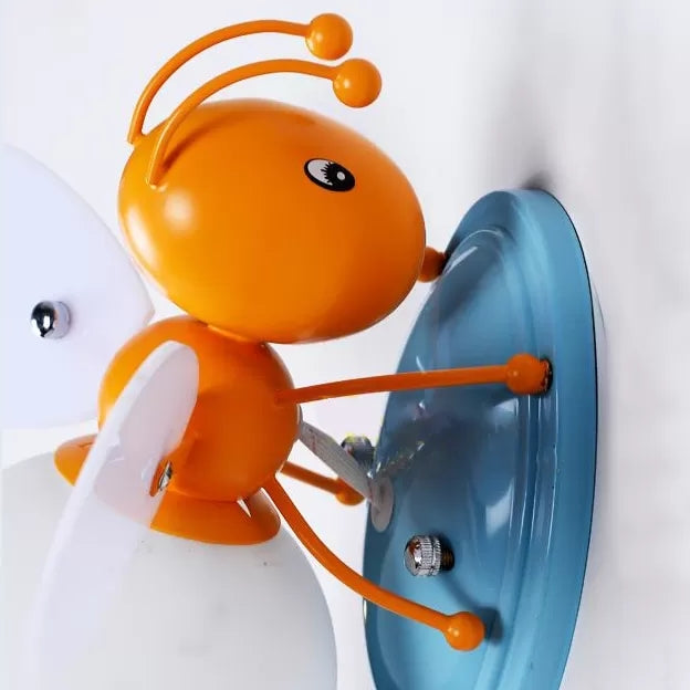 Vivolux | Rustikale Stil Bienen Wandleuchte Einzelne Glühbirne Metall Wandlampe für Kindergarten Kinderzimmer
