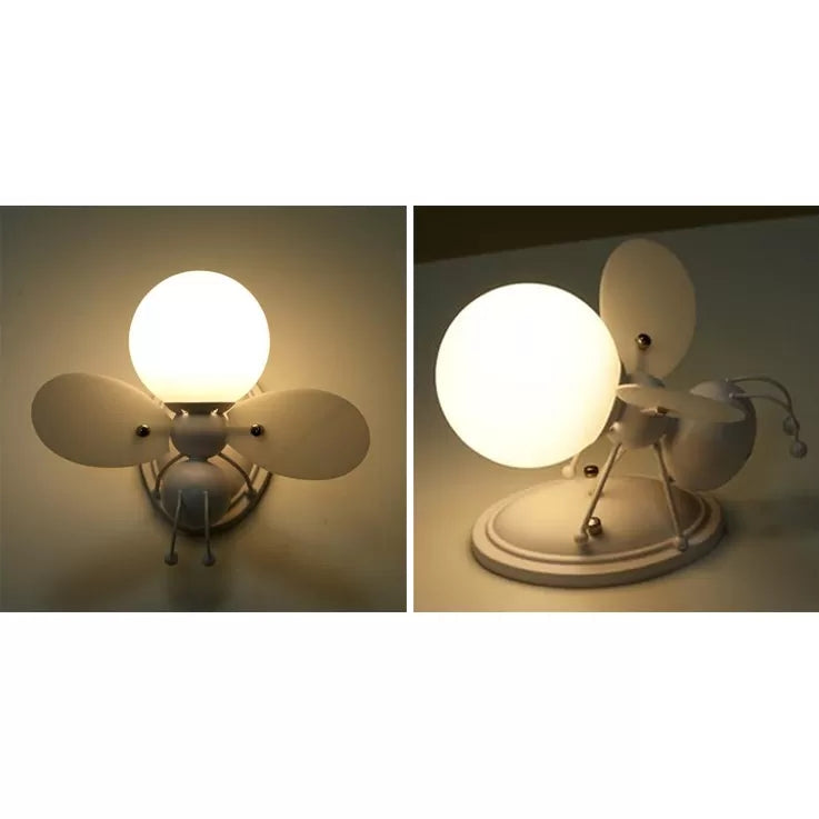 Vivolux | Rustikale Stil Bienen Wandleuchte Einzelne Glühbirne Metall Wandlampe für Kindergarten Kinderzimmer