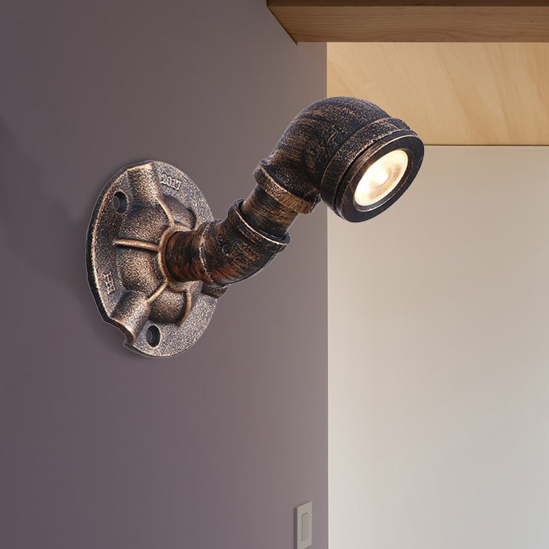 Vivolux | 1 Kopf Wasserleitung Wandlicht Wandleuchte Vintage Industrie Bronze Metallische Wandlampe für Flur