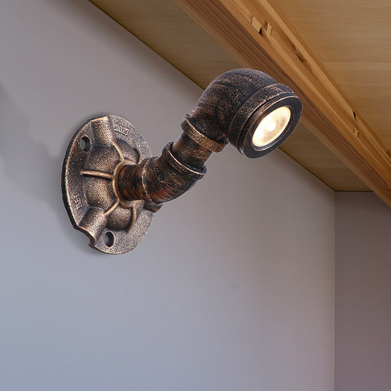 Vivolux | 1 Kopf Wasserleitung Wandlicht Wandleuchte Vintage Industrie Bronze Metallische Wandlampe für Flur