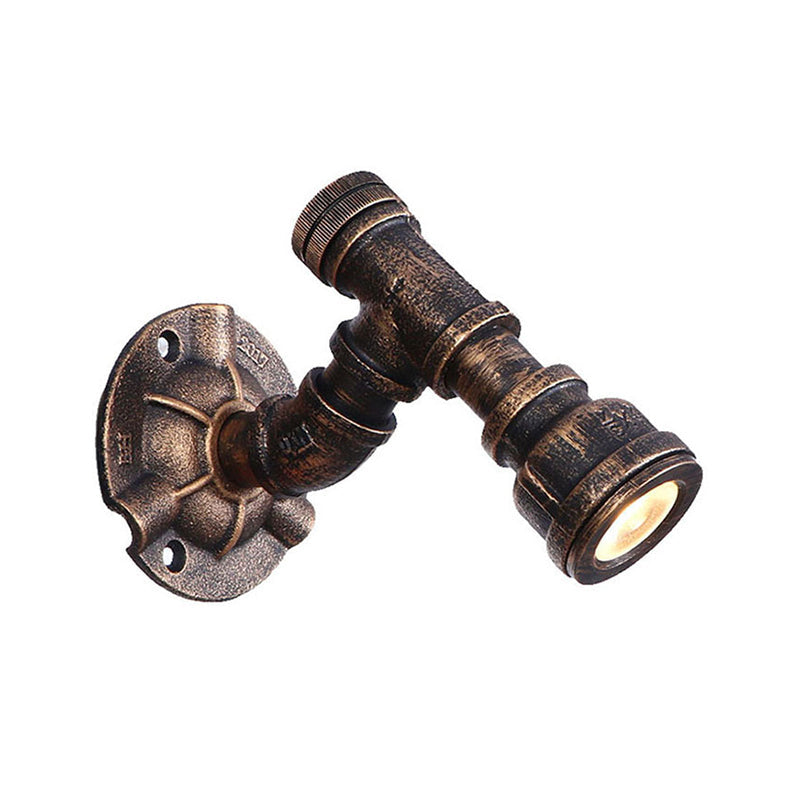 Vivolux | 1 Kopf Wasserleitung Wandlicht Wandleuchte Vintage Industrie Bronze Metallische Wandlampe für Flur