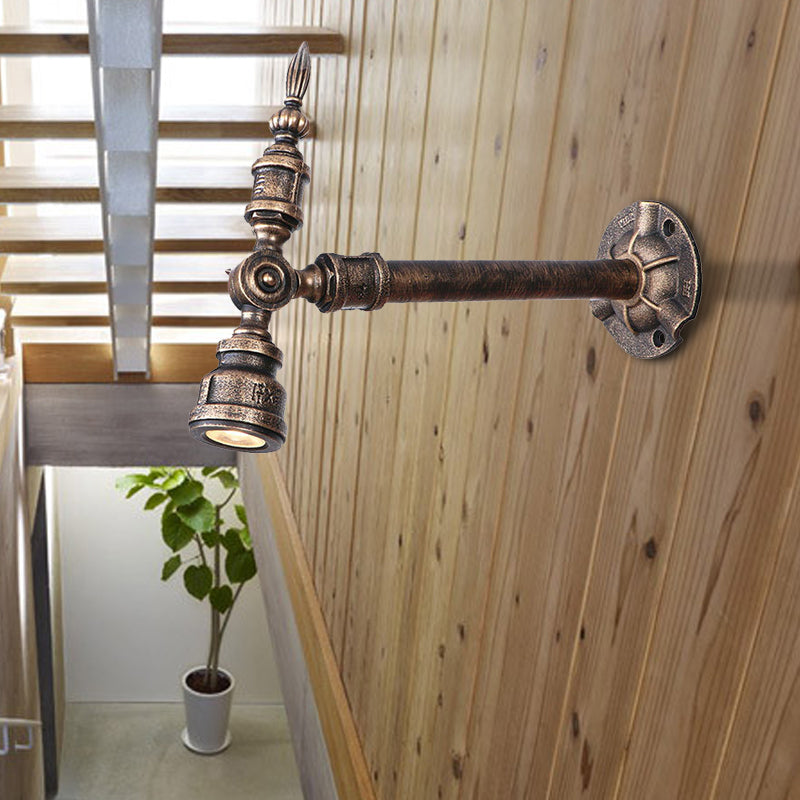 Vivolux | 1 Kopf Wasserleitung Wandlicht Wandleuchte Vintage Industrie Bronze Metallische Wandlampe für Flur