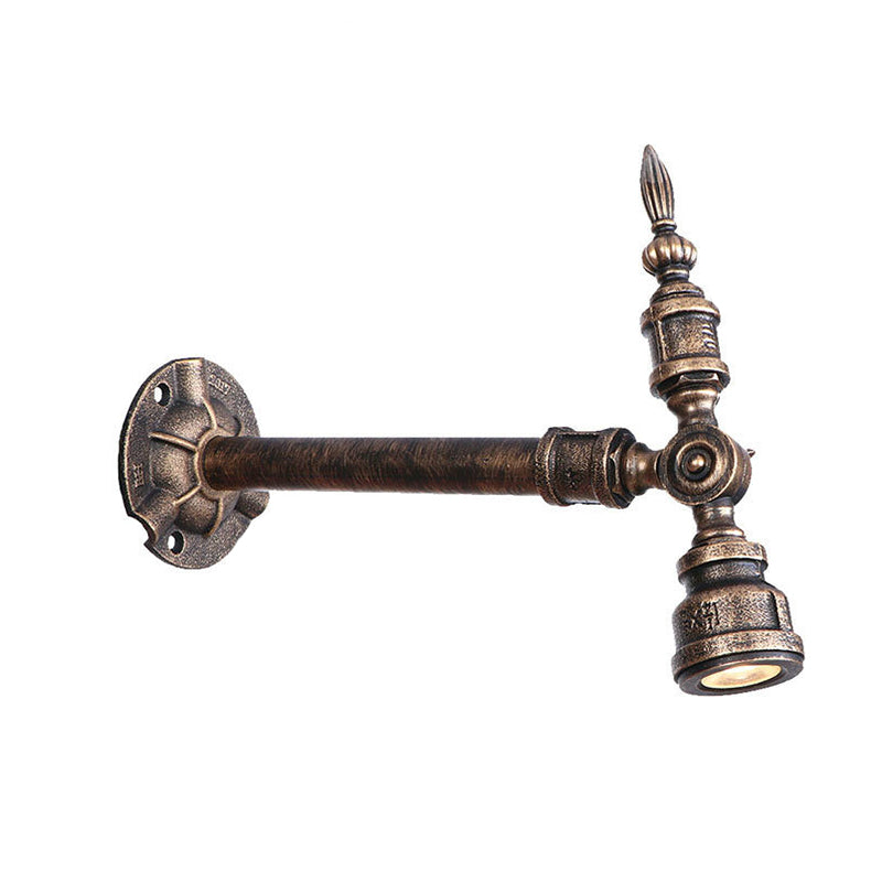 Vivolux | 1 Kopf Wasserleitung Wandlicht Wandleuchte Vintage Industrie Bronze Metallische Wandlampe für Flur