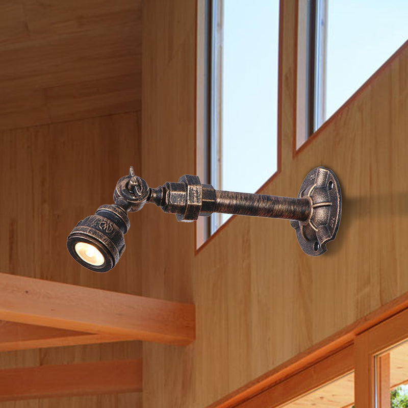 Vivolux | 1 Kopf Wasserleitung Wandlicht Wandleuchte Vintage Industrie Bronze Metallische Wandlampe für Flur