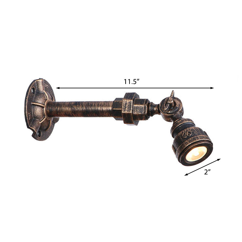 Vivolux | 1 Kopf Wasserleitung Wandlicht Wandleuchte Vintage Industrie Bronze Metallische Wandlampe für Flur