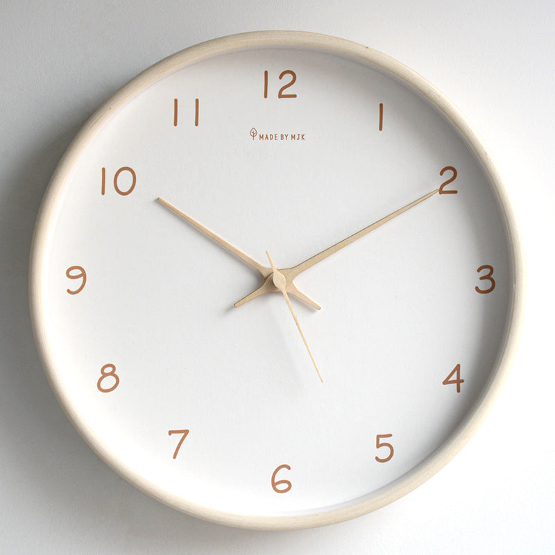 Vivolux | Schlichte analoge Massivholz-Wanduhr für Zuhause – zeitlos und elegant!