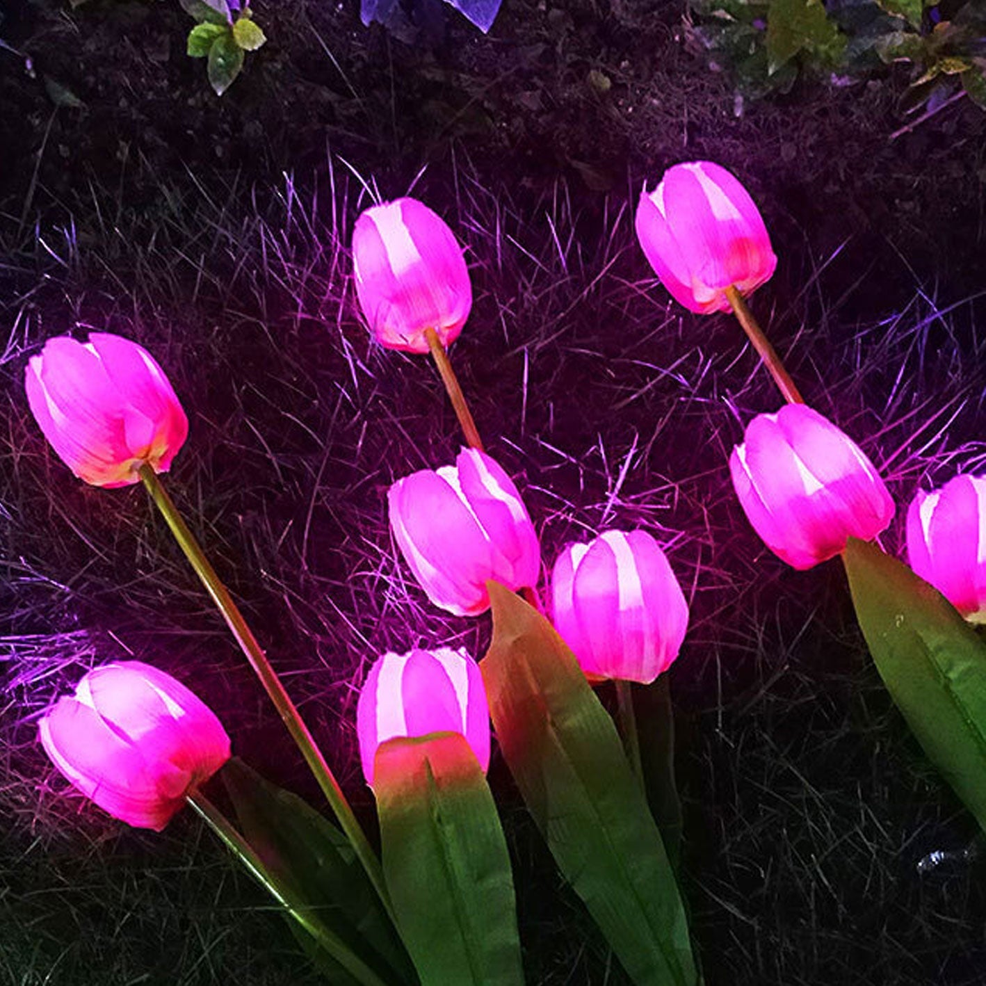 Vivolux | Solar Tulpe Rasenlicht Außen Garten LED Tulpe Blumenlicht Bodenstecker Landschaftslicht