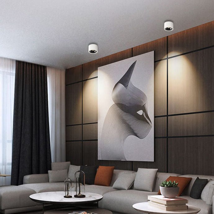 Vivolux | Origo Minimalistische LED Deckenleuchte - Verstellbarer Rund Einbaulampe