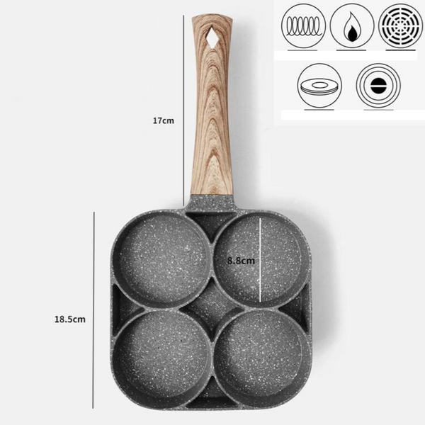 Vivolux | QuickCook - Bratpfanne mit mehr Abschnitten und durchsichtigem Griff