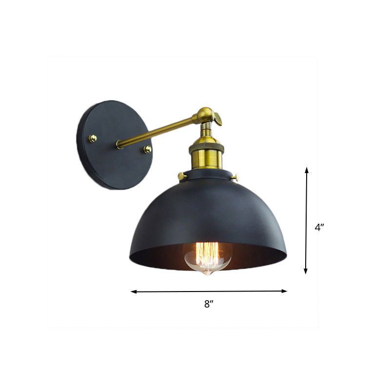 Vivolux | 1 Kop Wandverlichting met Koepel Shade Metalen Draaibare Wandlamp in Messing Afwerking voor Balkon