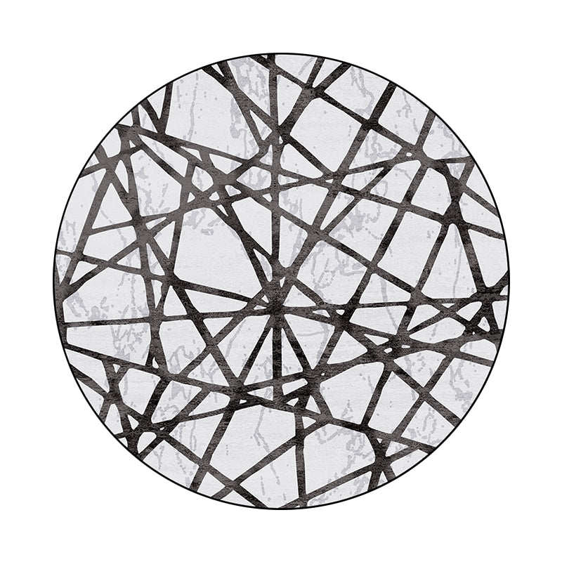 Vivolux | Witte Novelty Tapijt Polyester Abstract Tapijt Machine Wasbaar Antislip Onderloop Tapijt voor Woonkamer
