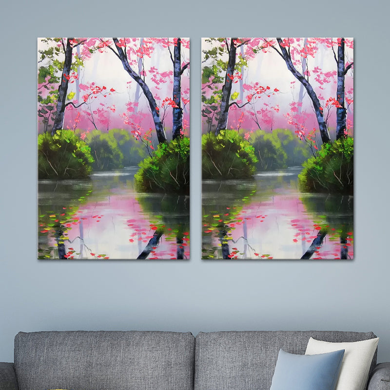 Vivolux | Scenery Schilderij Wanddecor Modern Stijl Textuurdoek Kunstafdruk voor Woonkamer