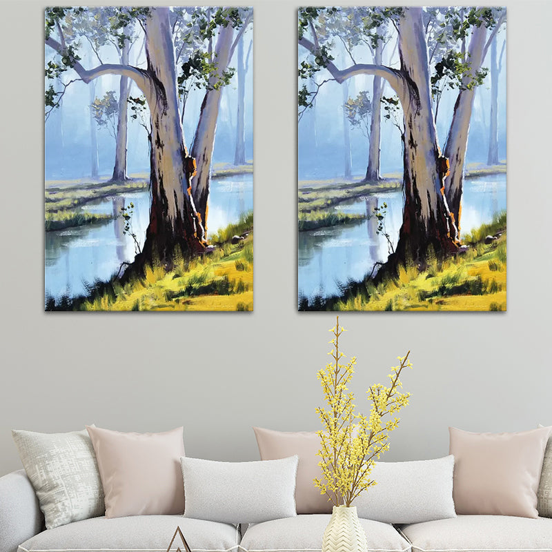 Vivolux | Scenery Schilderij Wanddecor Modern Stijl Textuurdoek Kunstafdruk voor Woonkamer