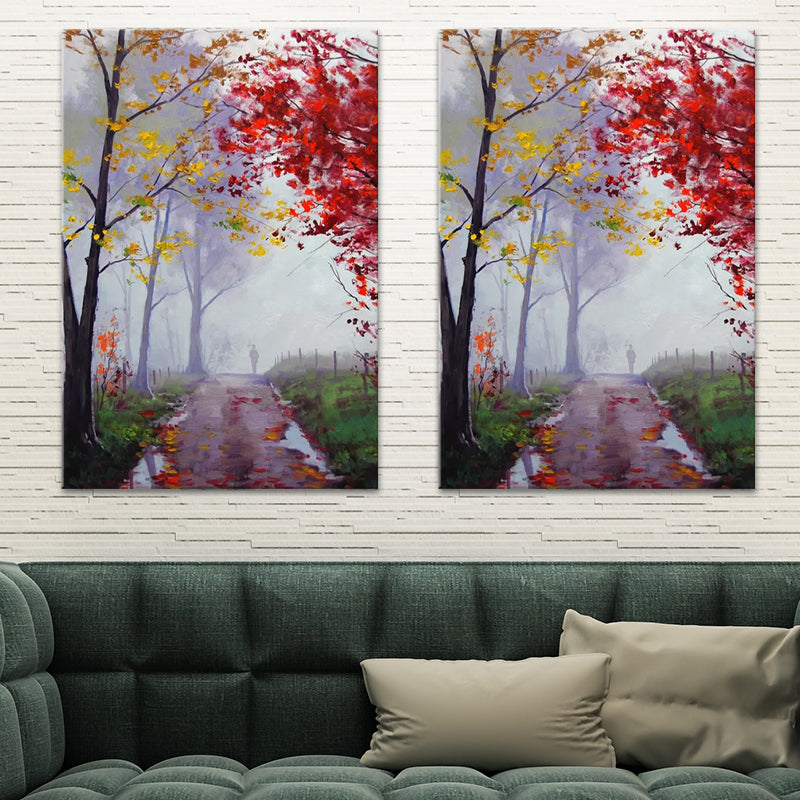Vivolux | Scenery Schilderij Wanddecor Modern Stijl Textuurdoek Kunstafdruk voor Woonkamer
