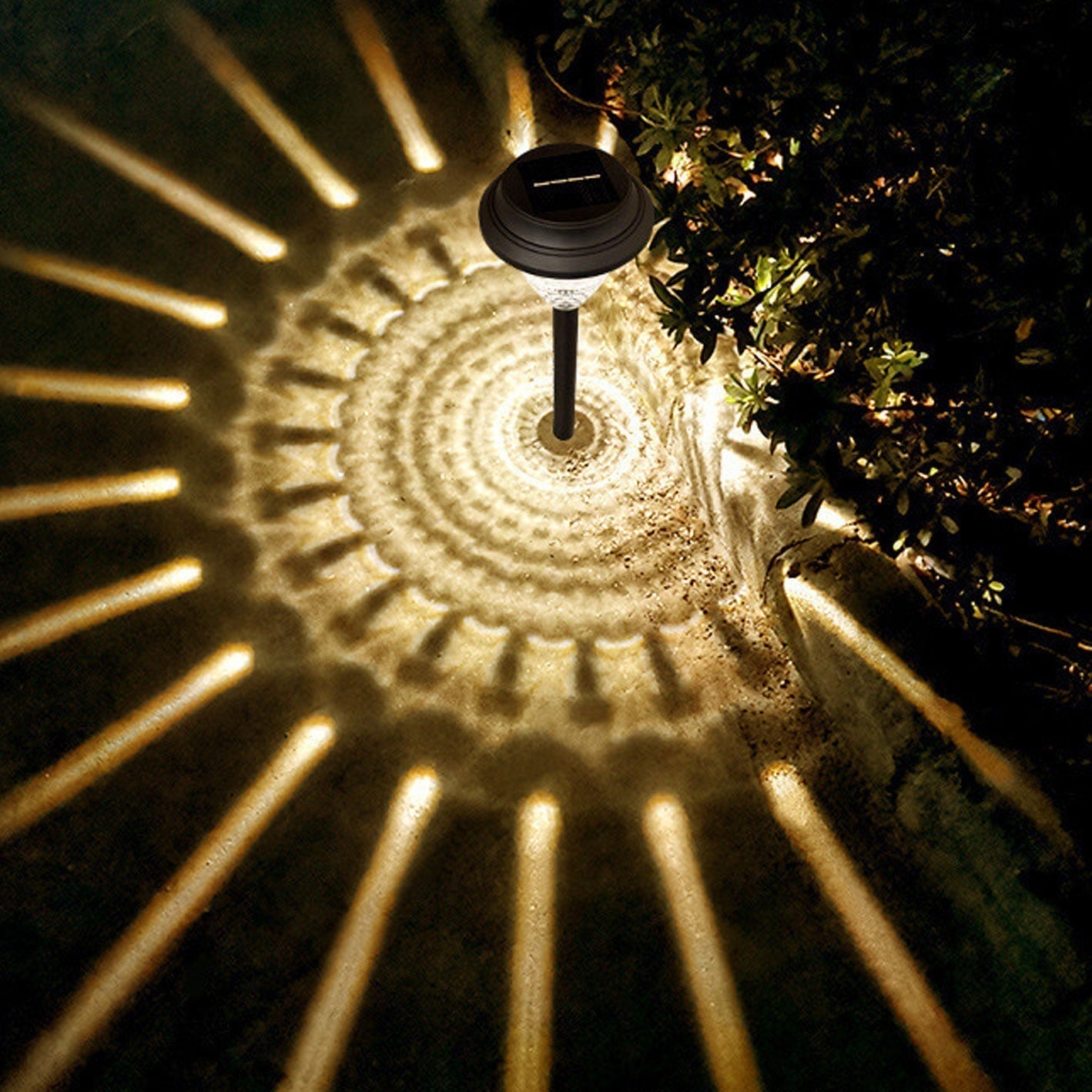 Vivolux | Solar wasserdicht kreisförmig divergente Licht Schatten Design LED Außen Garten Dekorationslicht