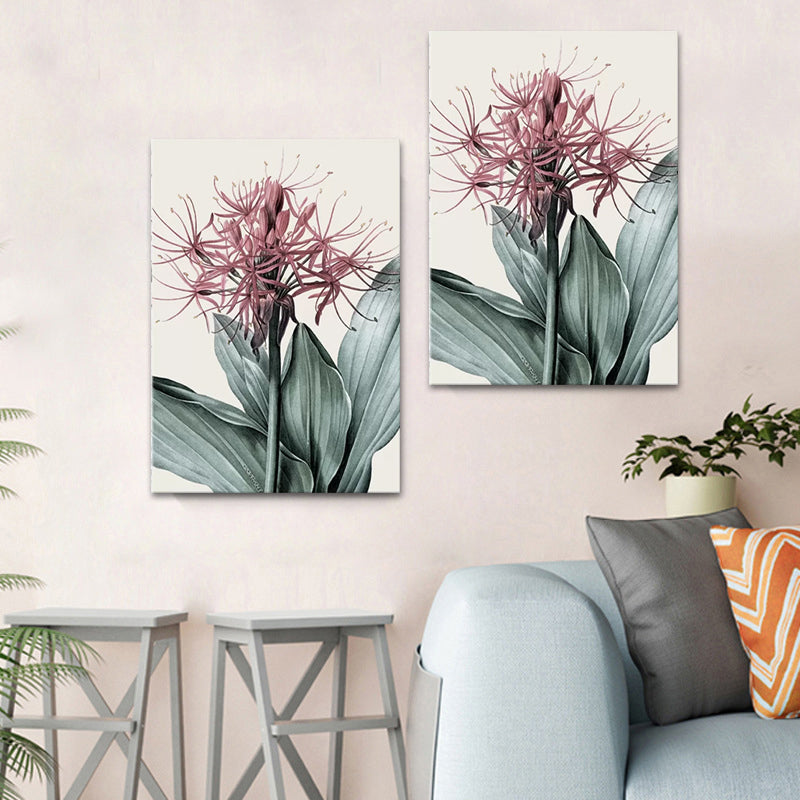 Vivolux | Stillleben Blumen Gemälde Leinwanddruck Moderne Texturierte Wandkunst für das Mädchenzimmer