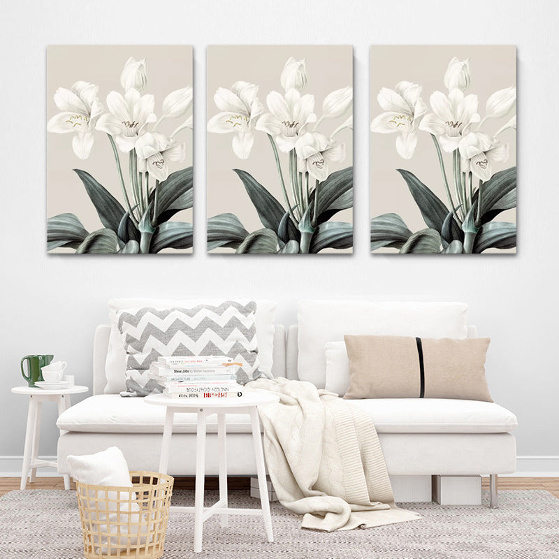 Vivolux | Stillleben Blumen Gemälde Leinwanddruck Moderne Texturierte Wandkunst für das Mädchenzimmer