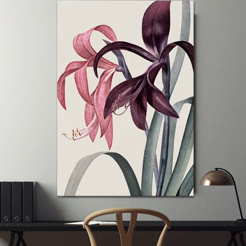 Vivolux | Stillleben Blumen Gemälde Leinwanddruck Moderne Texturierte Wandkunst für das Mädchenzimmer