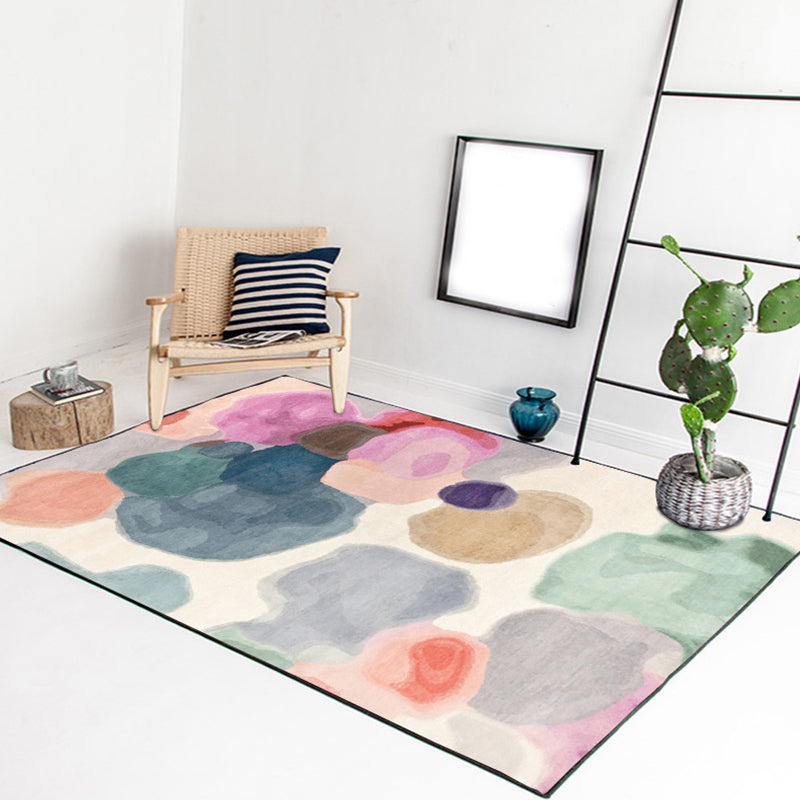 Vivolux | Nordic Novelty Teppich in Gelb Farbblock Blasenmuster Teppich Polyester Waschbar Teppich für Wohnkultur