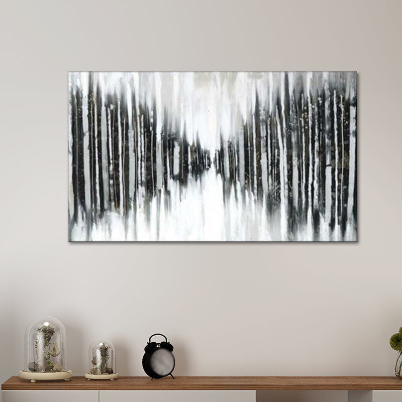 Vivolux | Perspectieftekeningen Canvas Moderne Fantasierijke Abstracte Wandkunst in Zwart-Grijs