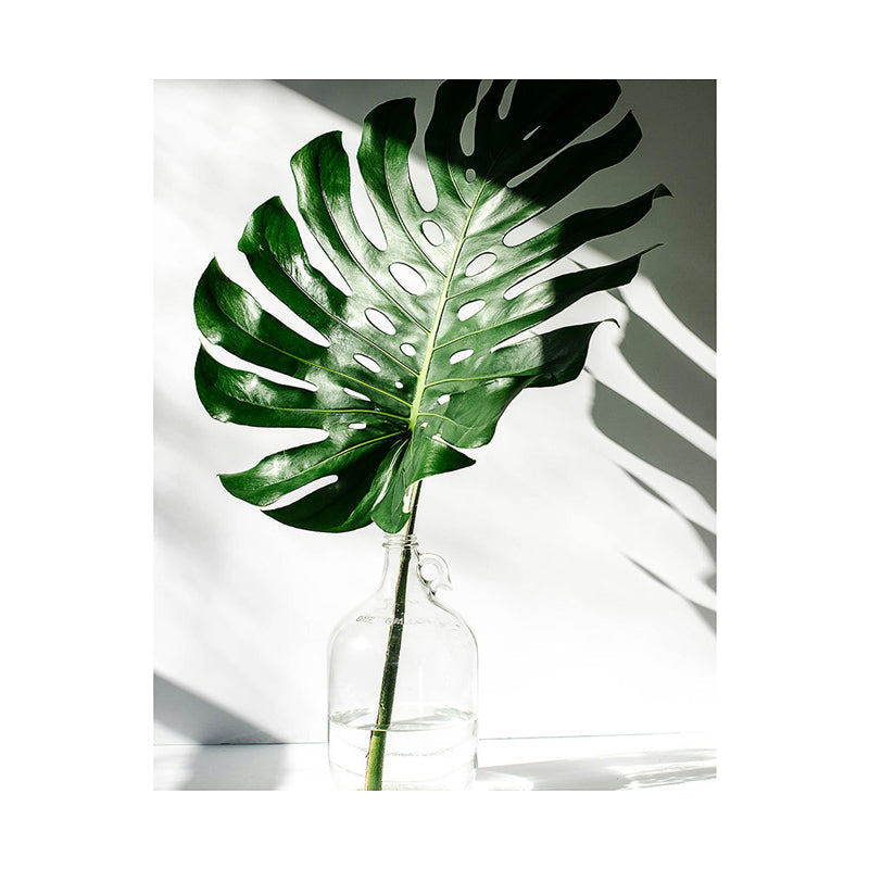 Vivolux | Textured Monstera Leaves Wanddekor Tropische Leinwandkunst für das Wohnzimmer