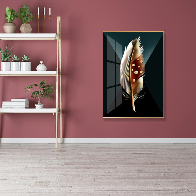 Vivolux | Digitale Kunst Federbedruckte Leinwand für das Wohnzimmer, Dunkle Farbe, Texturierte Oberfläche