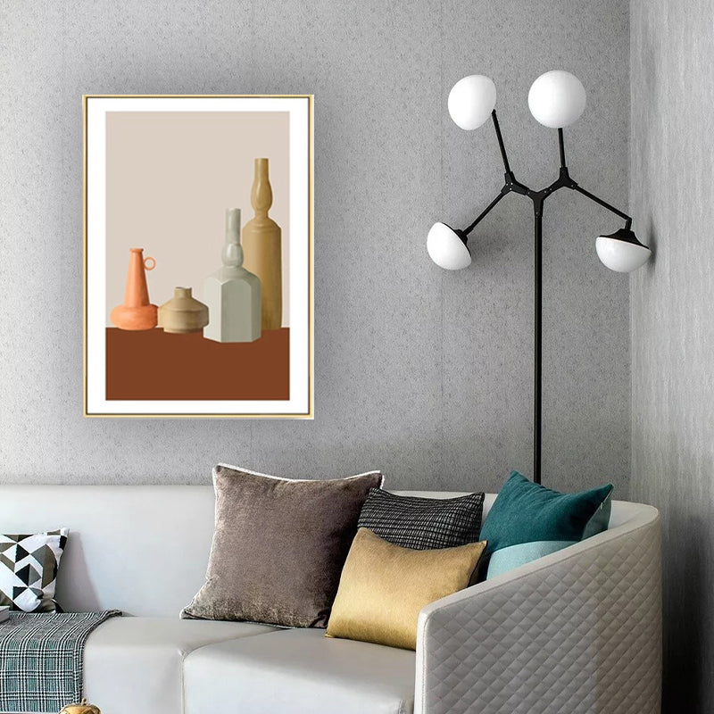 Vivolux | Nordic Still Life Geometrischer Kunstdruck Pastellfarbe Texturiert Wanddekoration für das Wohnzimmer