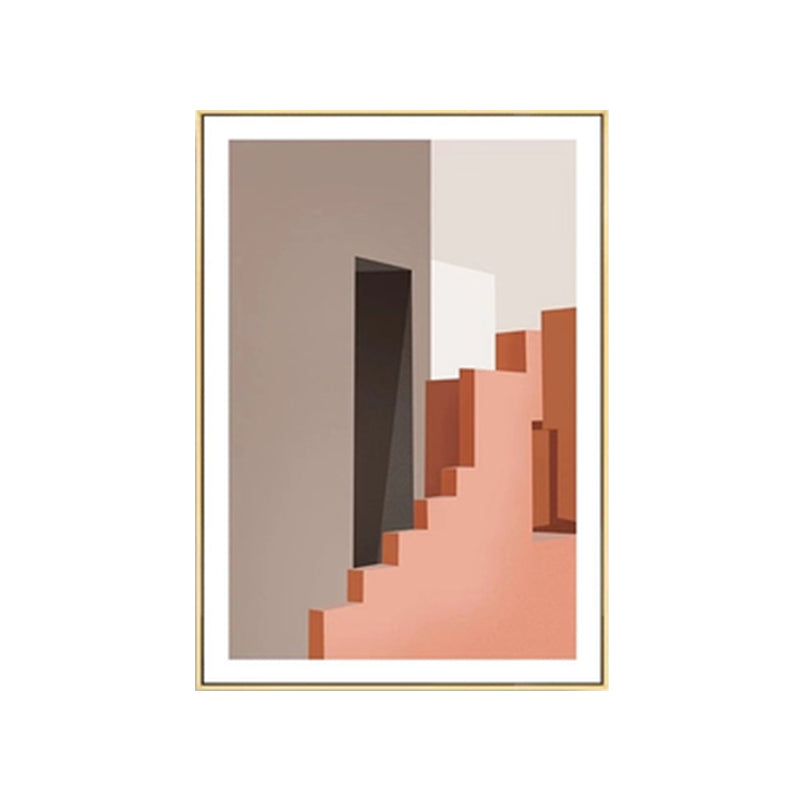 Vivolux | Nordic Still Life Geometrischer Kunstdruck Pastellfarbe Texturiert Wanddekoration für das Wohnzimmer