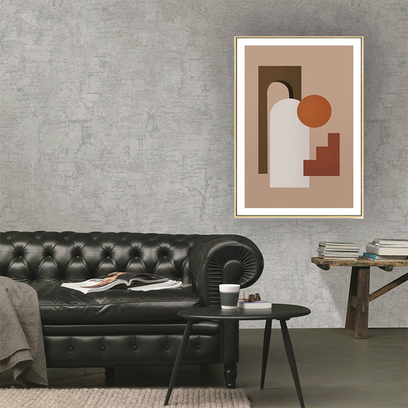 Vivolux | Nordic Still Life Geometrischer Kunstdruck Pastellfarbe Texturiert Wanddekoration für das Wohnzimmer