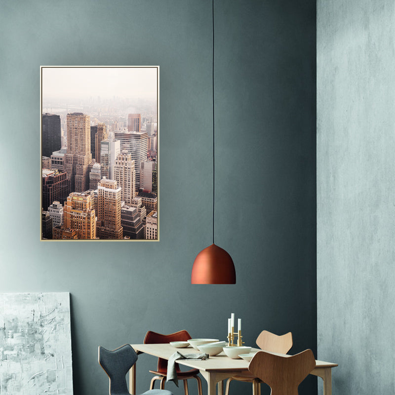 Vivolux | Texturierte Stadtlandschaft Wandkunstprint Moderner Stil Leinwanddekoration für Wohnzimmer