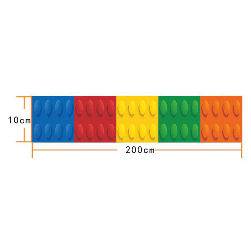 Vivolux | PVC Zelfklevende Wanddecoratie Kinderstijl Bouwblokken Muurbedekking voor Baby Kamer