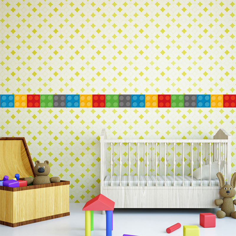 Vivolux | PVC Zelfklevende Wanddecoratie Kinderstijl Bouwblokken Muurbedekking voor Baby Kamer